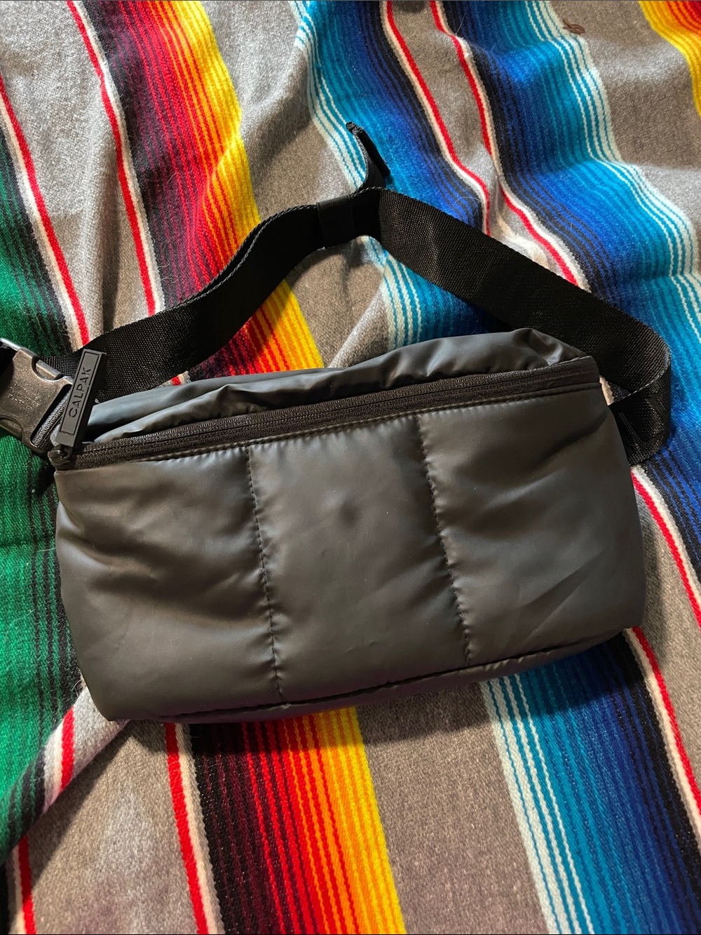 Calpak Black Quilted Fanny pack/Belt Bag